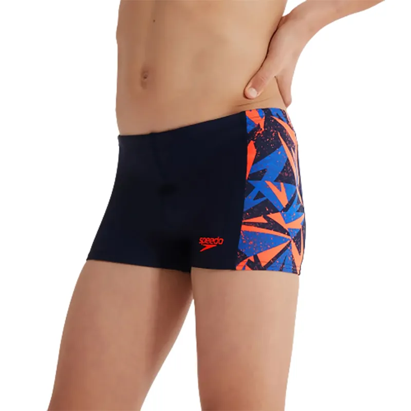 Speedo Boys Hyper Boom Panel Aquashort Navy/Orange/Cobalt-5